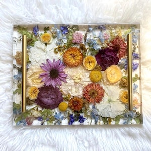 Resin bouquet preservation, 11 by 14 in pressed tray, bouquet preservation, wedding gift, wedding bouquet preservation, floral preservation