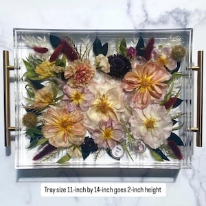 Bouquet Preservation, Acrylic Tray, Resin Flower Tray, Wedding Bouquet Preservation, Floral Wedding Art, Preserved Flowers in Resin Tray