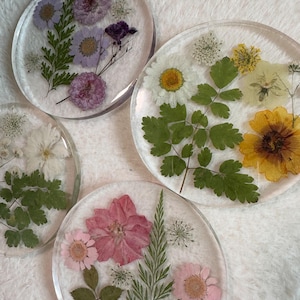 Mix of floral coasters - 4 pack